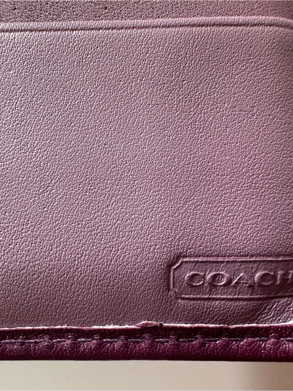 Coach Kristin Large Tri-Fold Wallet – Burgundy / Plum/ OBO - Picture 8 of 15